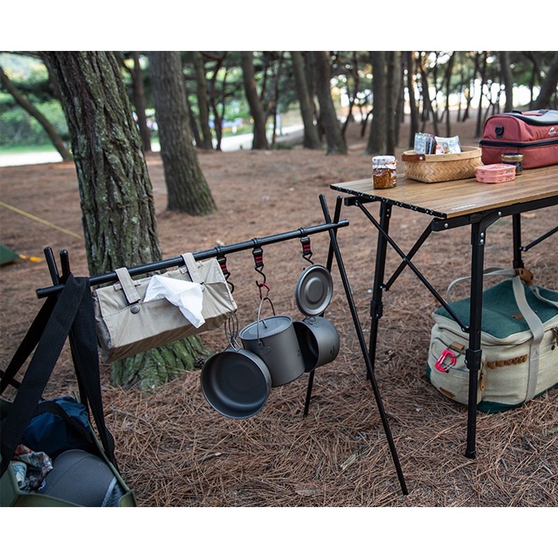 Đồ cắm trại giá treo đồ Naturehike campoutvn xếp gấp gọn NH19PJ082 du lịch dã ngoại chắc chắn chịu tải nhiều vật dụng A114