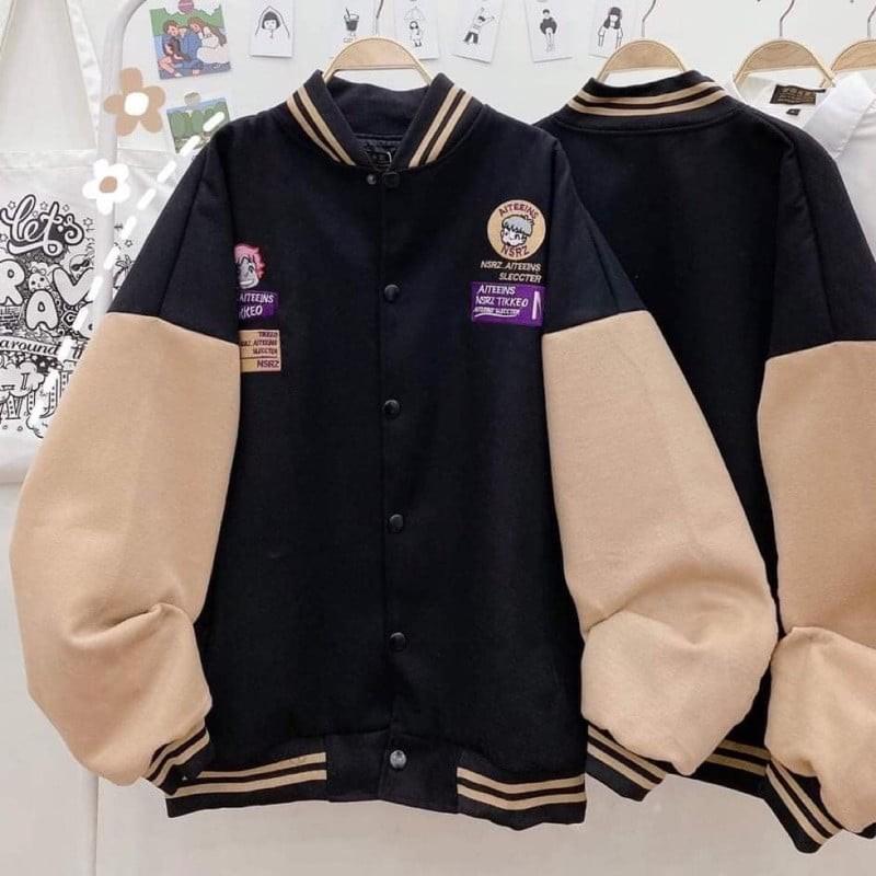 Áo Khoác Bomber Nỉ Dày Lót Dù AITEEN Unisex (ẢNH THẬT)