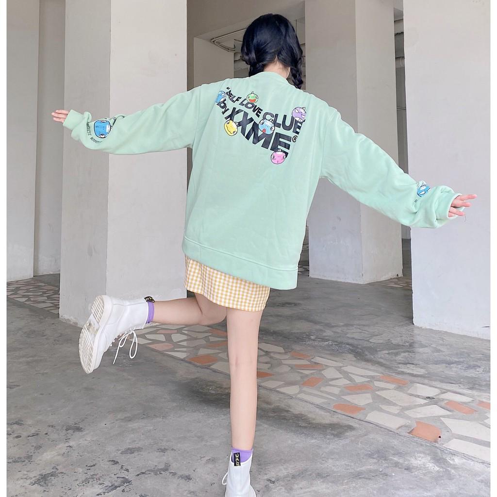 Áo khoác nỉ SLC Cardigan khủng long RAWR màu xanh XXME