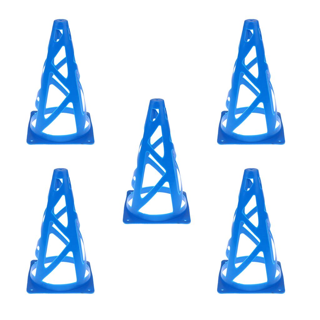 5 Pieces 9'' PE Sport Training Traffic Cone For Soccer Football Basketball