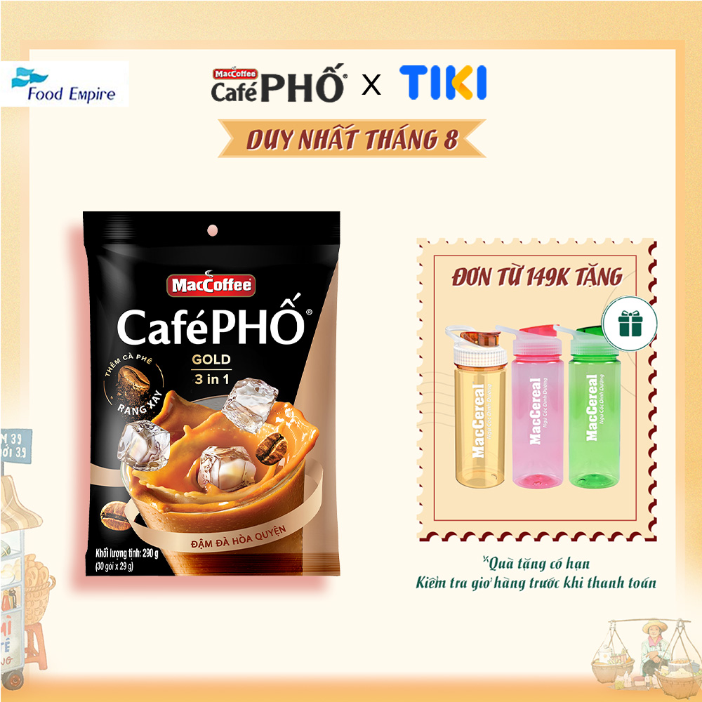 Túi Cà phê Phố Sữa Đá Gold - MacCoffee (bịch 30 gói x 29g)