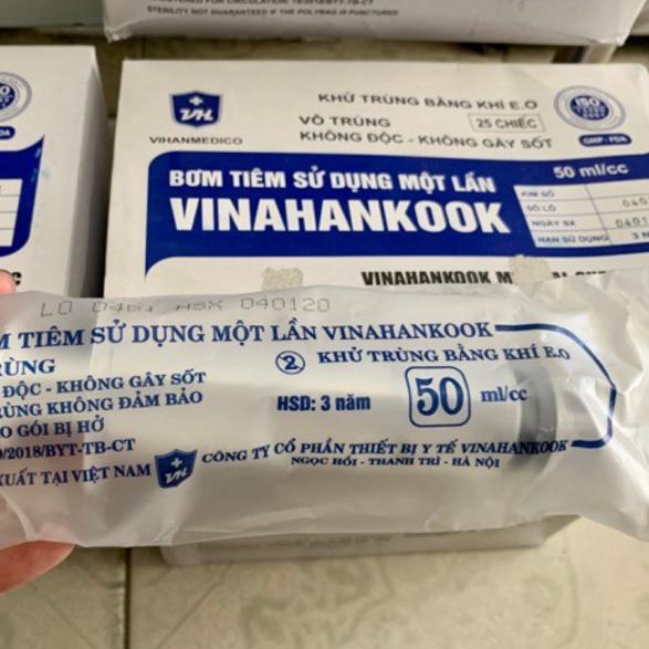 BƠM TIÊM XI LANH 50ML TIÊM 50ML ĂN VINAHANKOOK XILANH NHỰA ỐNG CHIẾT CHIA VẠCH