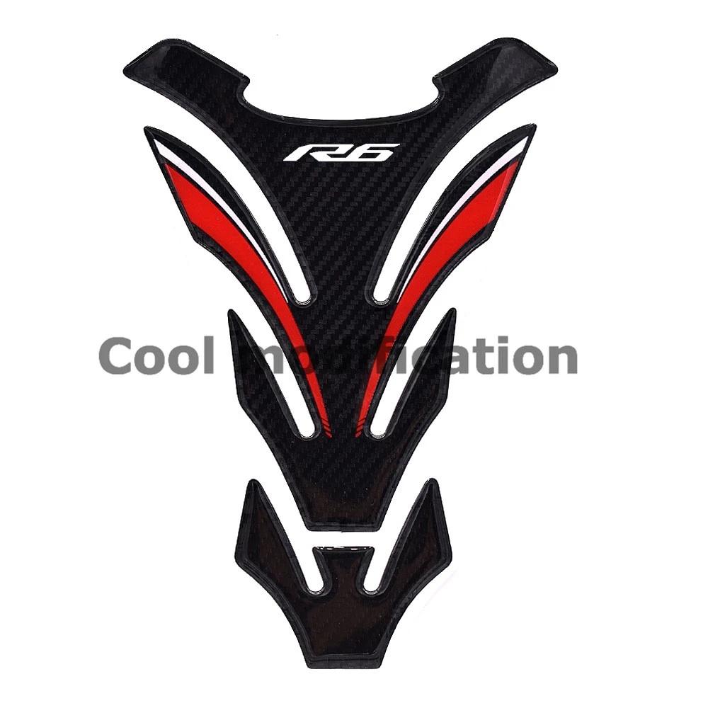 Miếng Dán Trang Trí Bình Nhiên Liệu Xe Mô Tô Yamaha YZF-R6 R6 3D Bằng Sợi Carbon