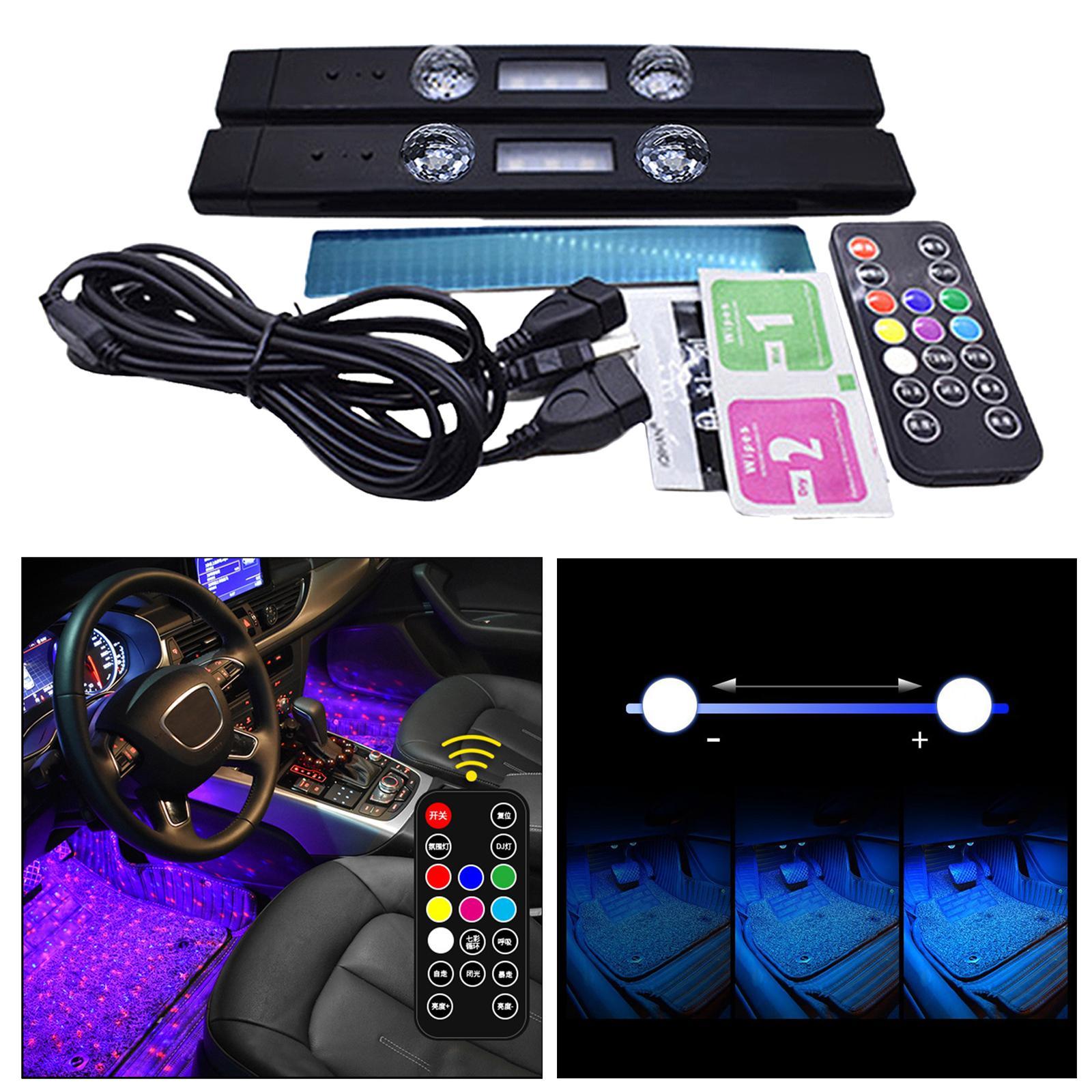 Car Interior Lights 2pcs LED USB   Atmosphere Lights Kit
