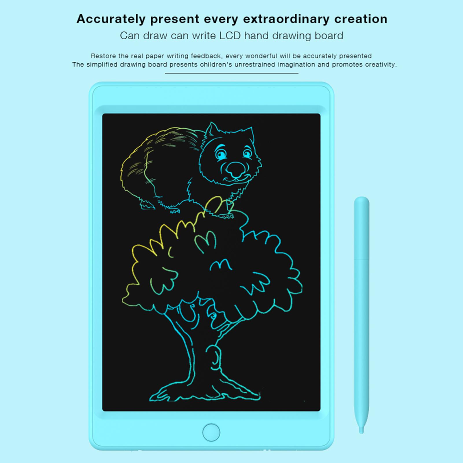 LCD Writing Tablet 10.5 Inch Doodle Drawing Pad Handwriting Colorful Board with Magnetic Stylus for Toddler Kids Office