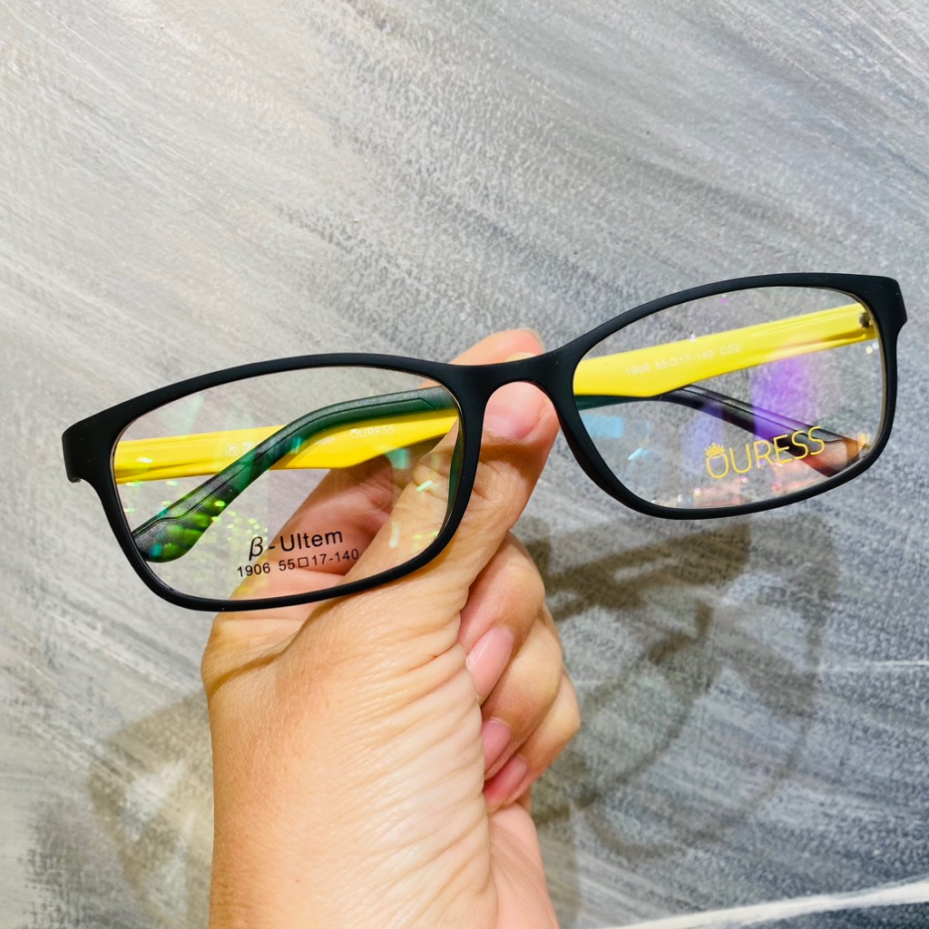 Gọng kính cận 1906 nhựa dẻo ultem thời trang nam nữ mắt kính OURESS