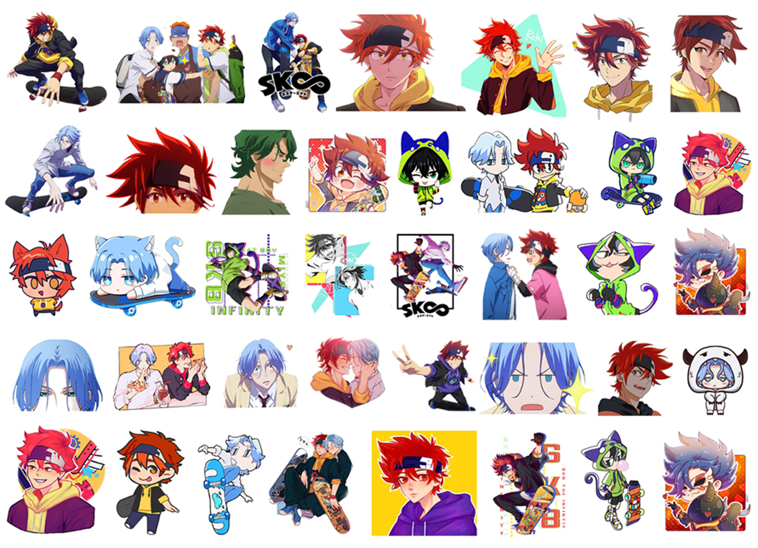 Sticker SK8 The Infinity Set 30