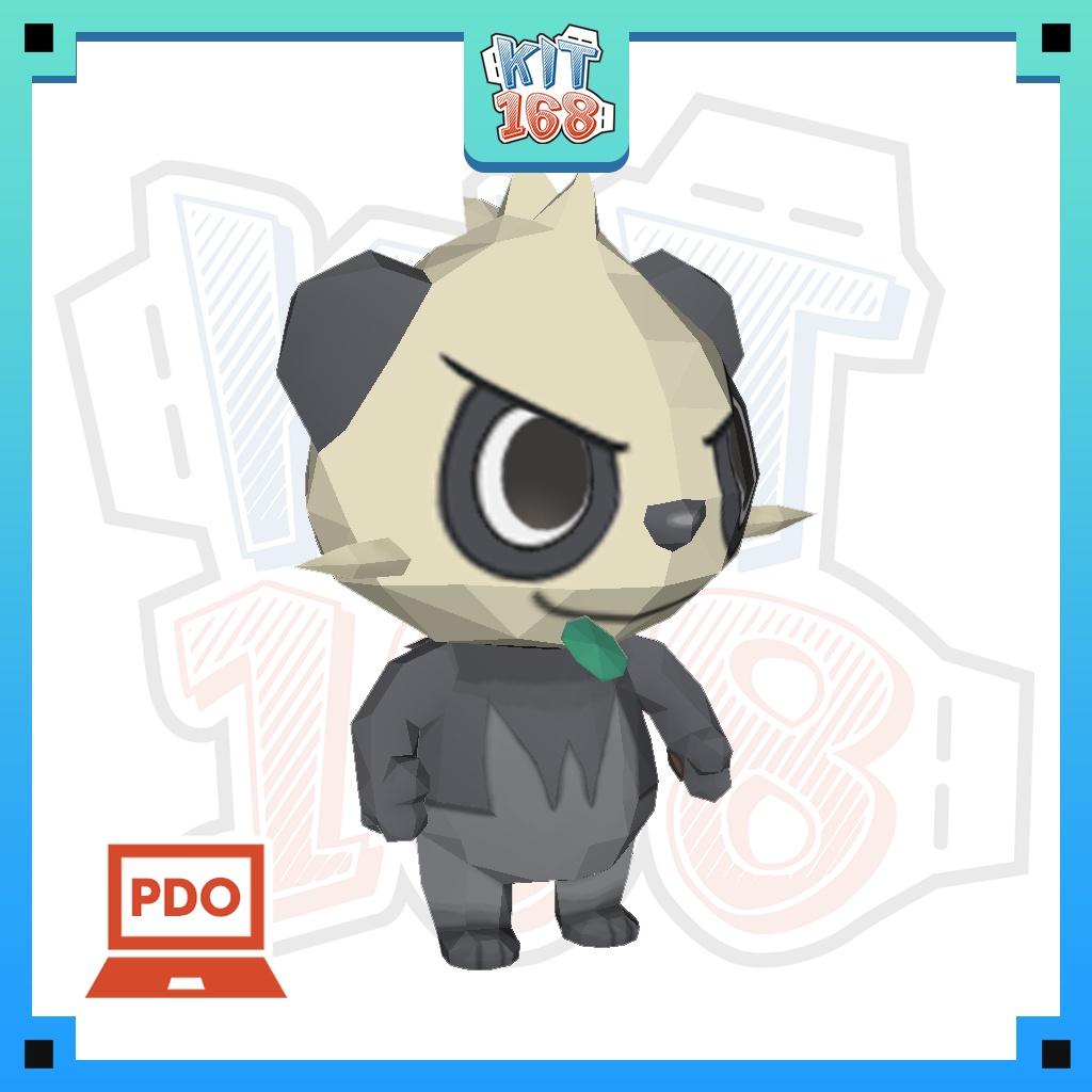 Mô hình giấy Pokemon Pancham - In mực thường - Giấy ảnh A4 135gsm