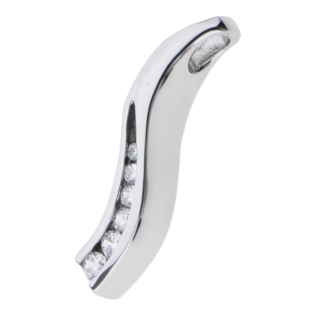 S Shape Stainless Steel Cremation Pendant for Human Pets Ashes Screw Open