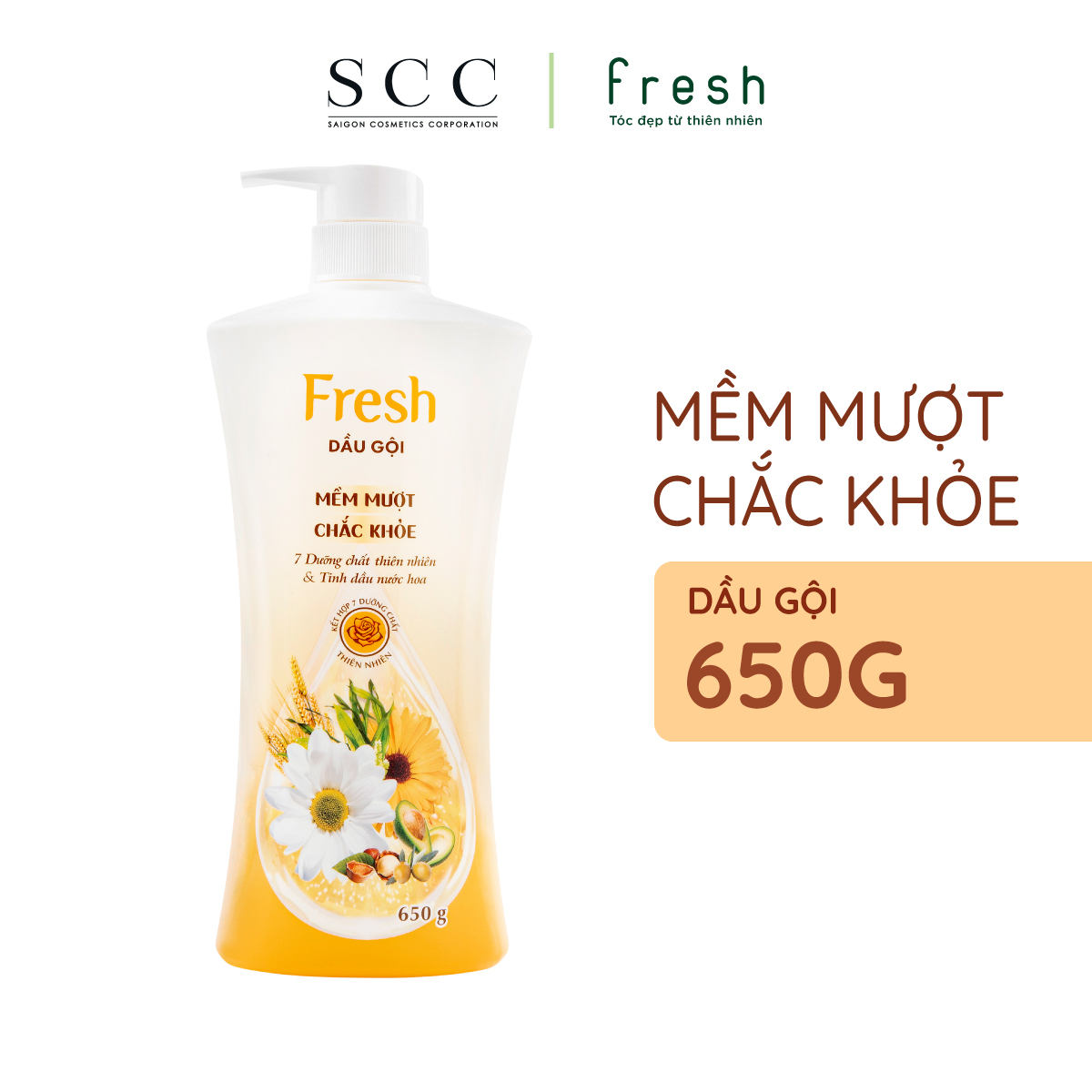 Dầu gội Fresh thiên nhiên Mềm mượt chắc khỏe 7 dưỡng chất