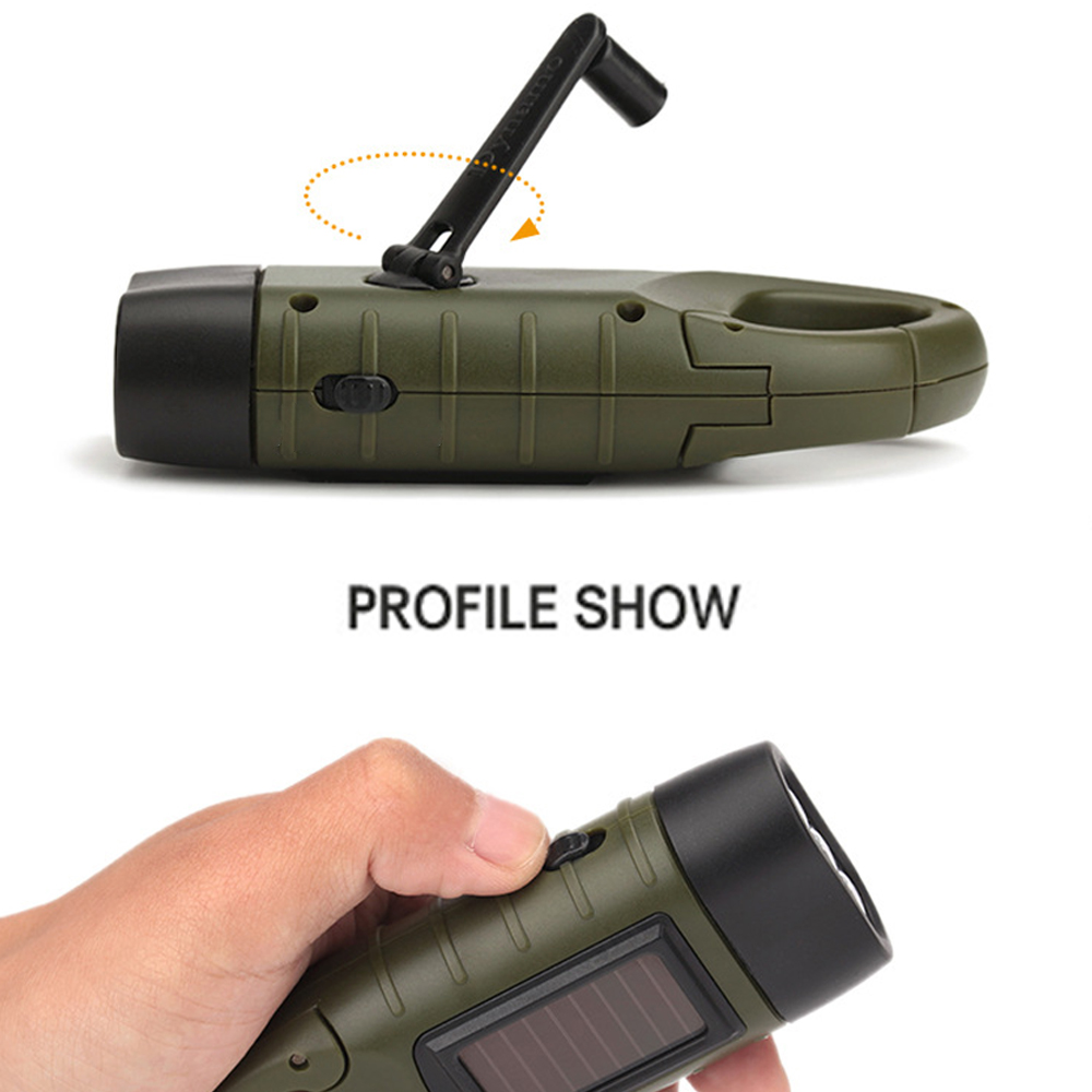 Đèn Led Sử Dụng Năng Lượng Mặt Trời Có Tay Quay