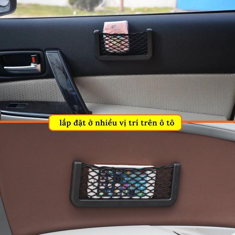 Túi Lưới Gắn Trên Xe Ô Tô Đựng Điện Thoại Đồ Đa Dụng Tiện Lợi 27