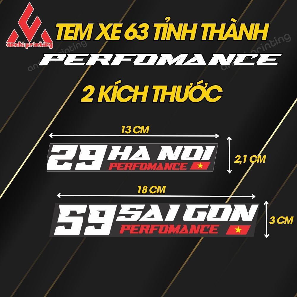 Tem dán xe, sticker dán xe 63 tỉnh thành Việt Nam siêu Hot, Decal cao cấp, bền màu, cắt sẵn - ANCHI PRINTING