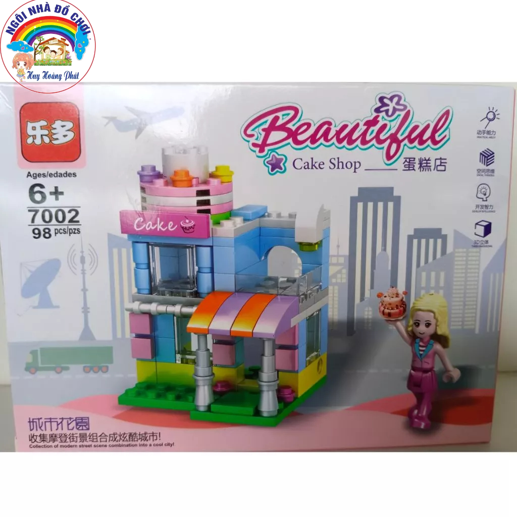 Đồ chơi lắp ráp xếp hình, các mẫu cửa hàng: cửa hàng hoa, cửa hàng nước, cửa hàng bánh...) BEAUTIFUL