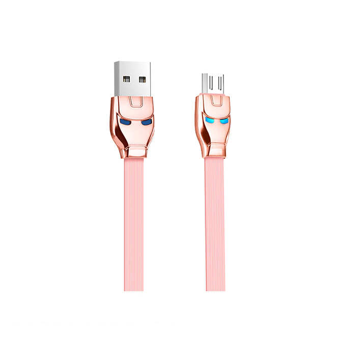 Cáp sạc IronMan HoCo U14 cổng MicroUSB (Hồng) - Hàng nhập khẩu