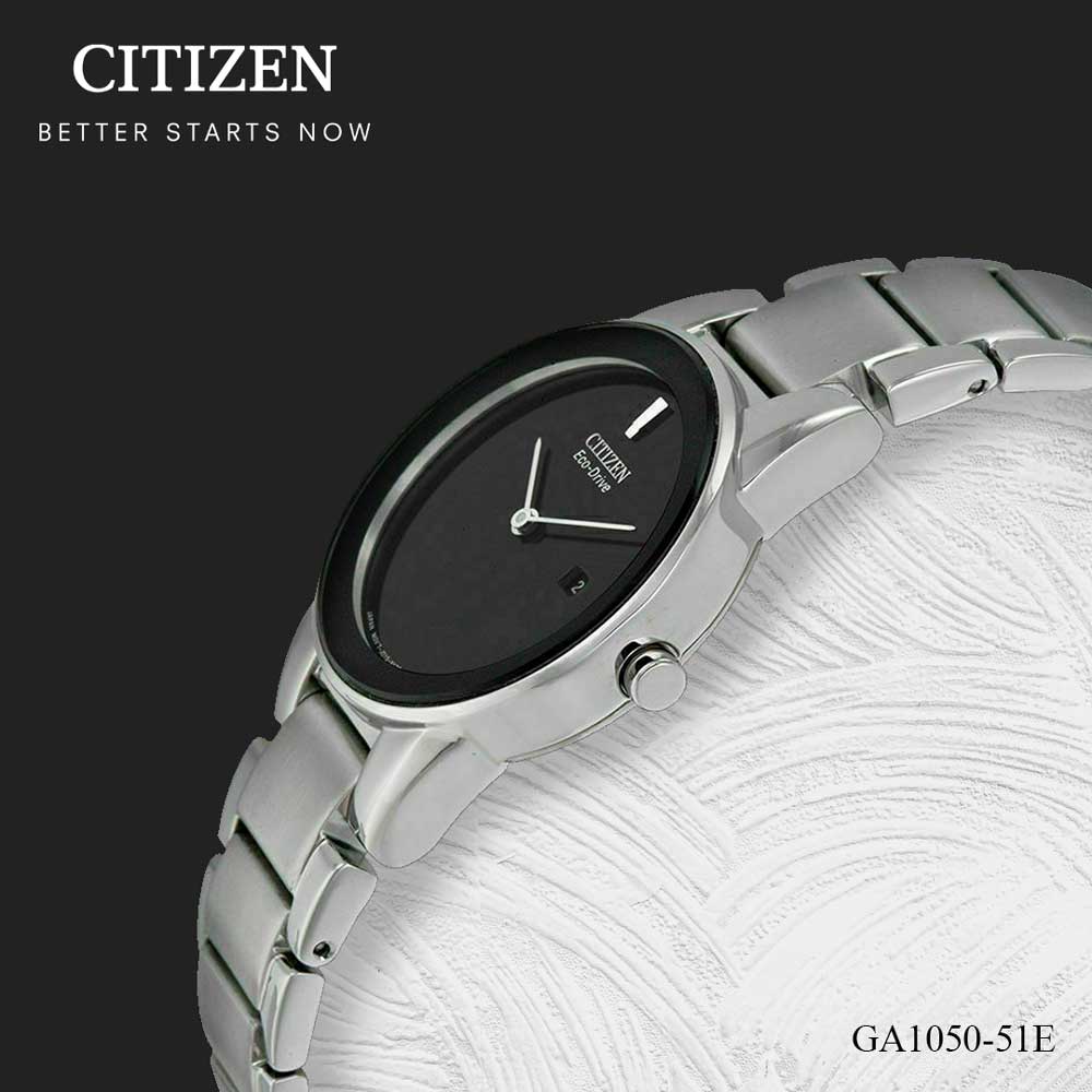 Đồng Hồ Nữ Citizen Dây Thép Không Gỉ GA1050-51E - Mặt Đen