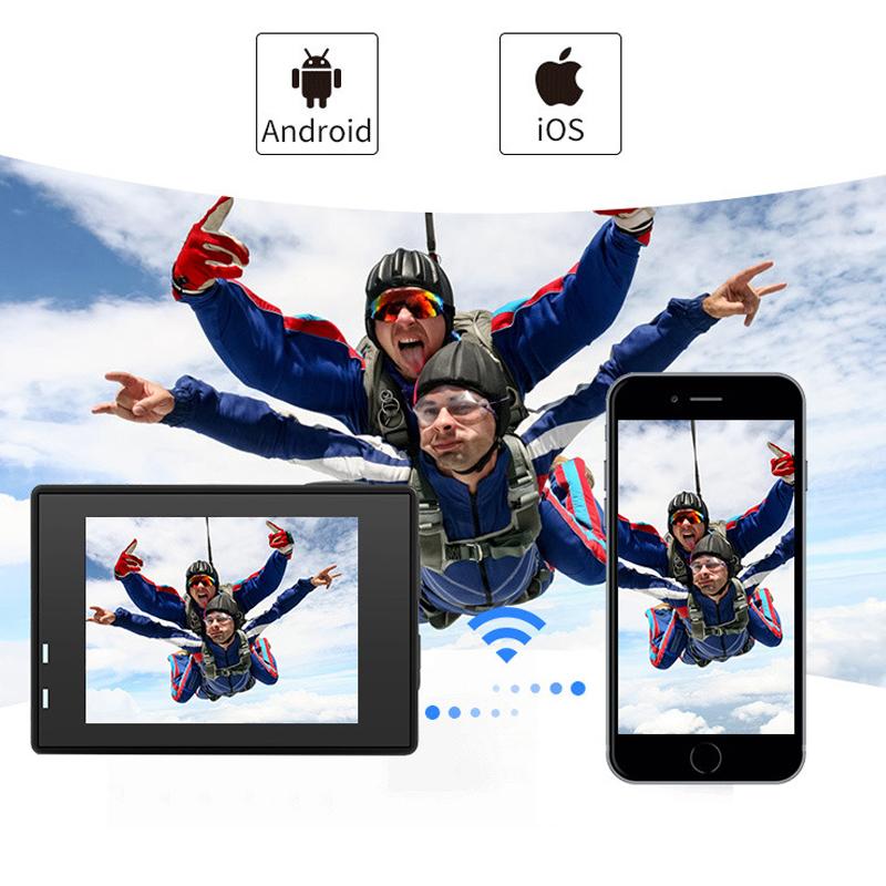 AT-Q44CR Action Camera Ultra HD 4K 30fps WiFi 2.0" Underwater Waterproof Helmet Video Recording DVR Sport Cam With Telecontrol