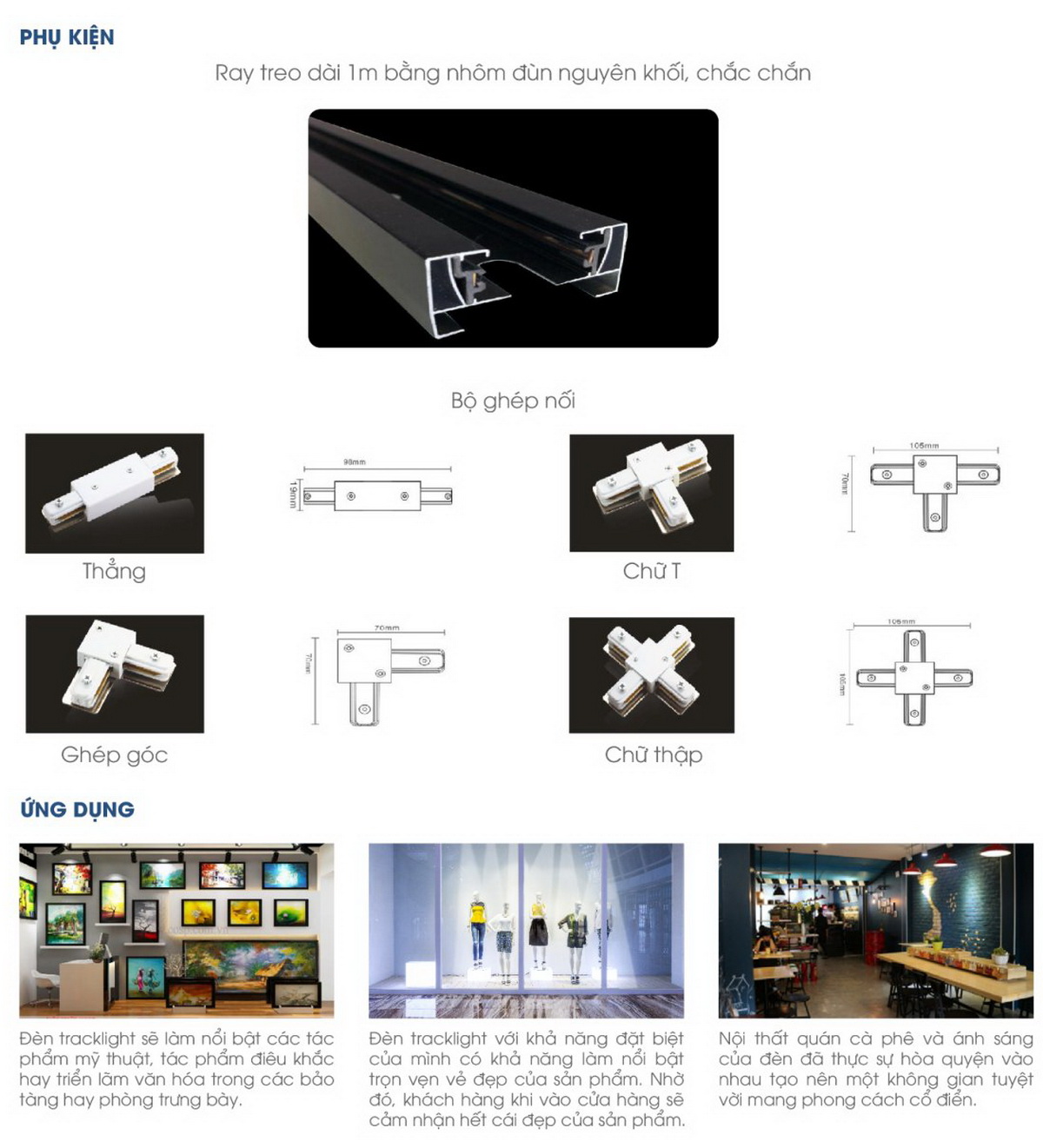 Đèn LED Tracklight (rọi ray) Rạng Đông Model: TRL05 10w-30w