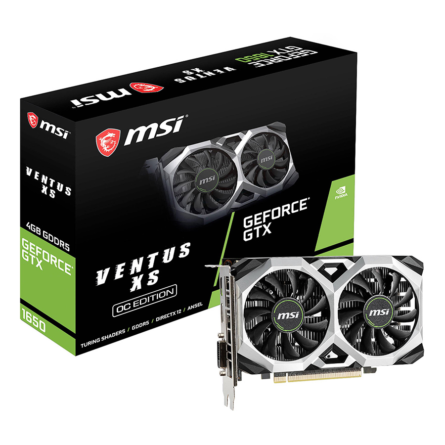 VGA MSI GTX1650 4GB GDDR5 Ventus XS OC Edition  - Hàng chính hãng