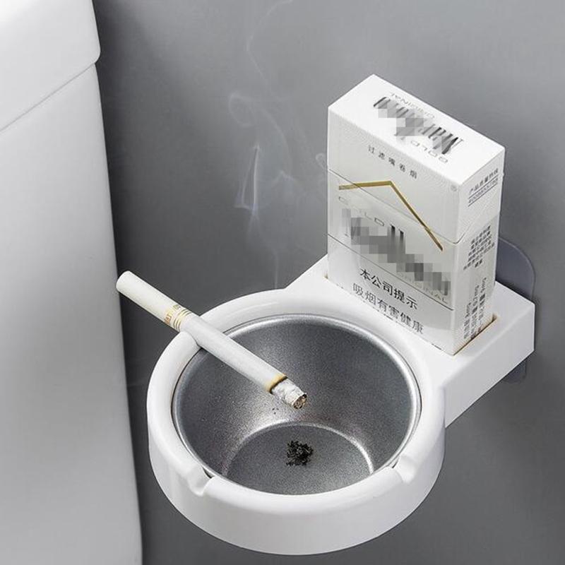 Multifunctional Wall Mounted Stainless Steel Bathroom Storage Rack Ashtray Bathroom Accessories