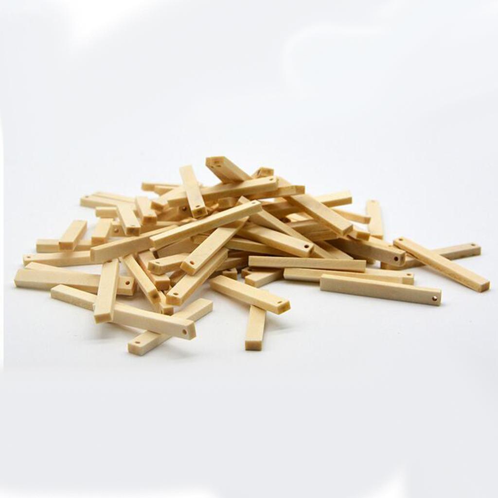 3-5pack 50 Pieces Unfinished Wood Pendants Beads Wooden Tags for Crafts DIY
