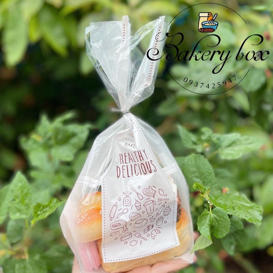 Túi Bánh Mì Hoa Cúc - Túi Sandwich - Trong Suốt Hoạ Tiết Healthy