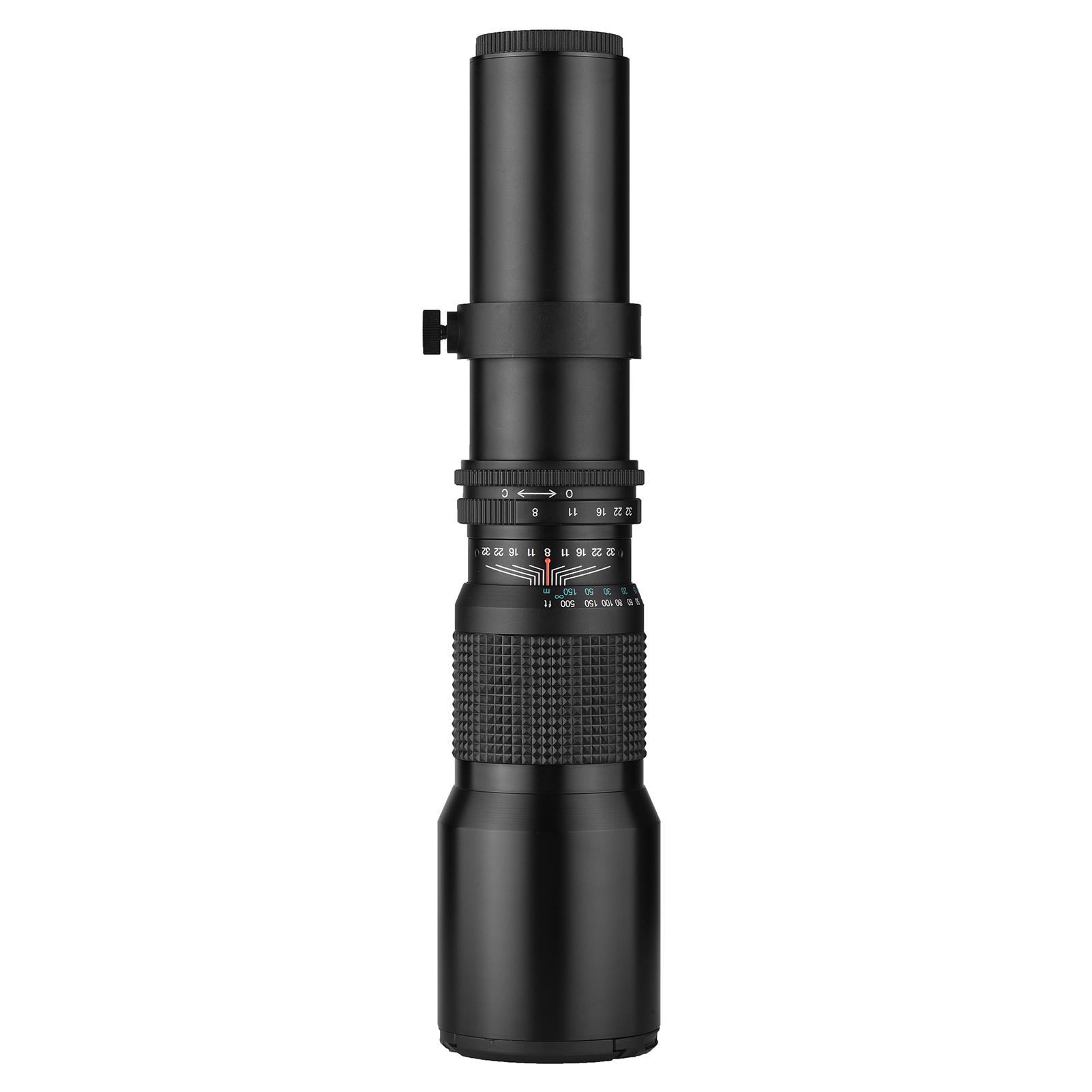 Andoer 500-1000mm f/8 Camera Telephoto Lens Manual Focus with 2X Converter Lens Cover Lens Protector Carry Bag for Nikon