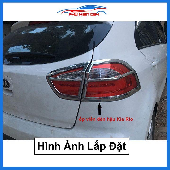 Ốp viền đèn pha hậu mạ crom Kia Rio 2018-2019-2020 chống trầy trang trí bảo vệ xe