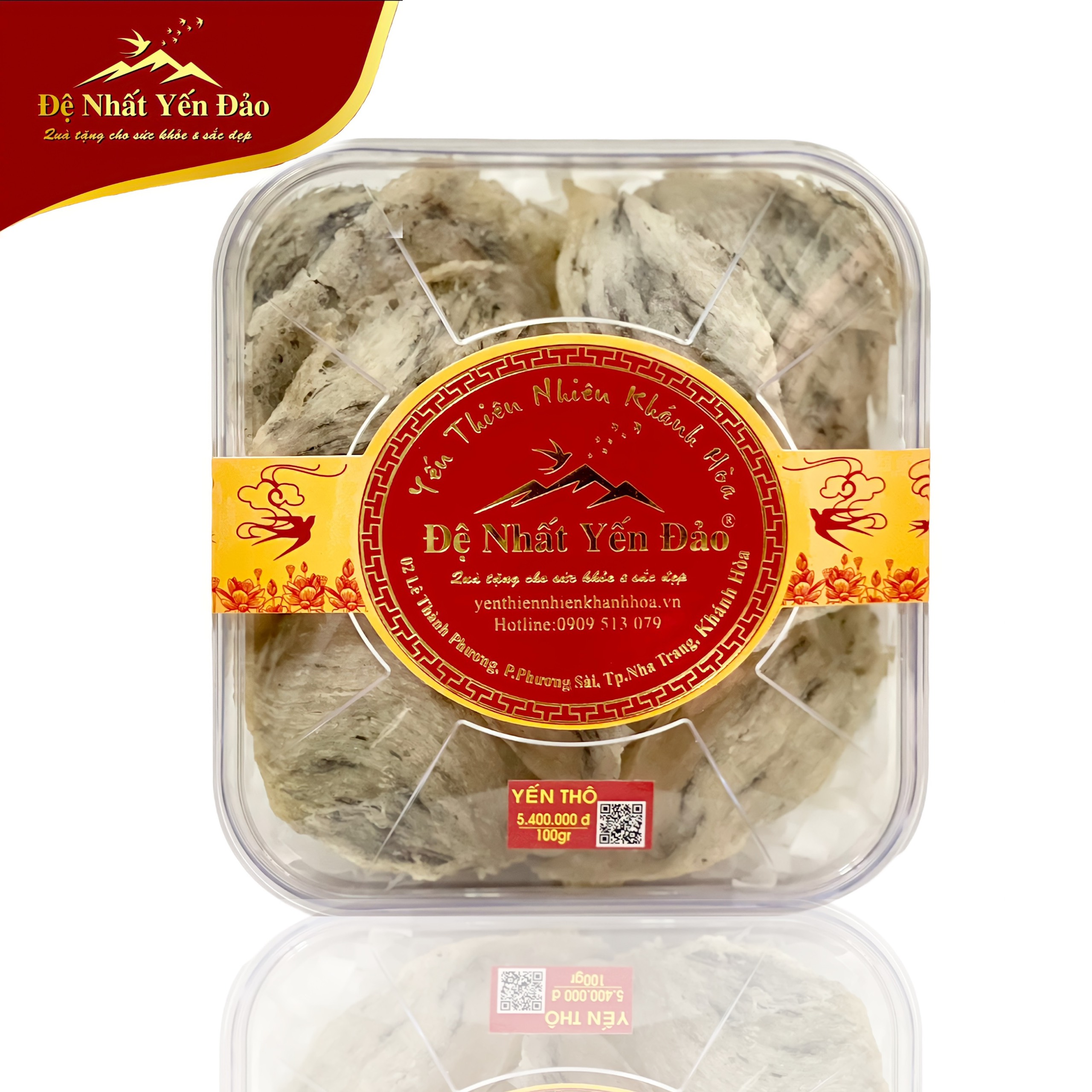 Yến Khánh Hòa - Yến Thô Đảo [Hộp 100g] - Đệ Nhất Yến Đảo - Tăng cường sức đề kháng - Bổ phổi - Hỗ trợ điều trị ung thư - Điều hòa huyết áp - Cải thiện giấc ngủ - Bổ khí dưỡng nhan - Tăng cường sinh lực nam nữ