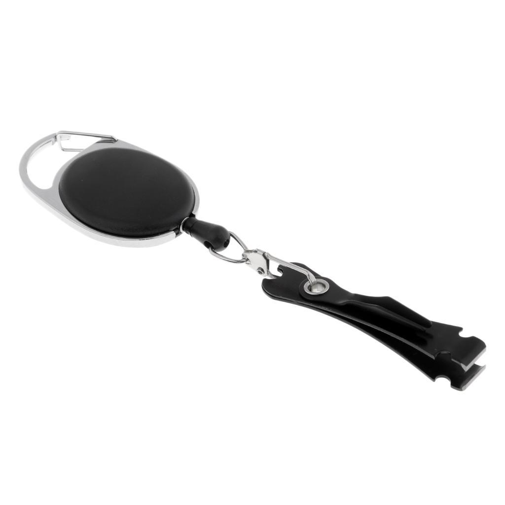 Quick Knot Tying Tool Fly Fishing Clippers Line Nipper with Retractor
