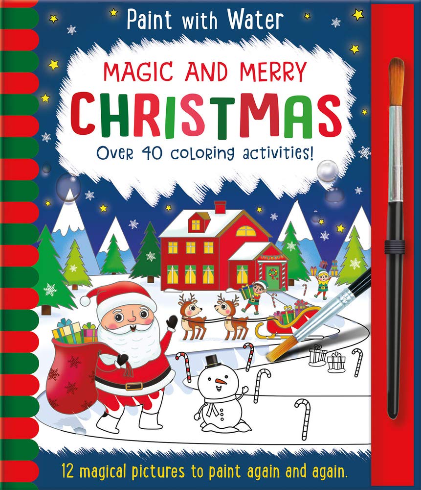 Sách tô màu nước thần kỳ cho bé chủ đề Giáng sinh (Magic water colouring - Christmas)