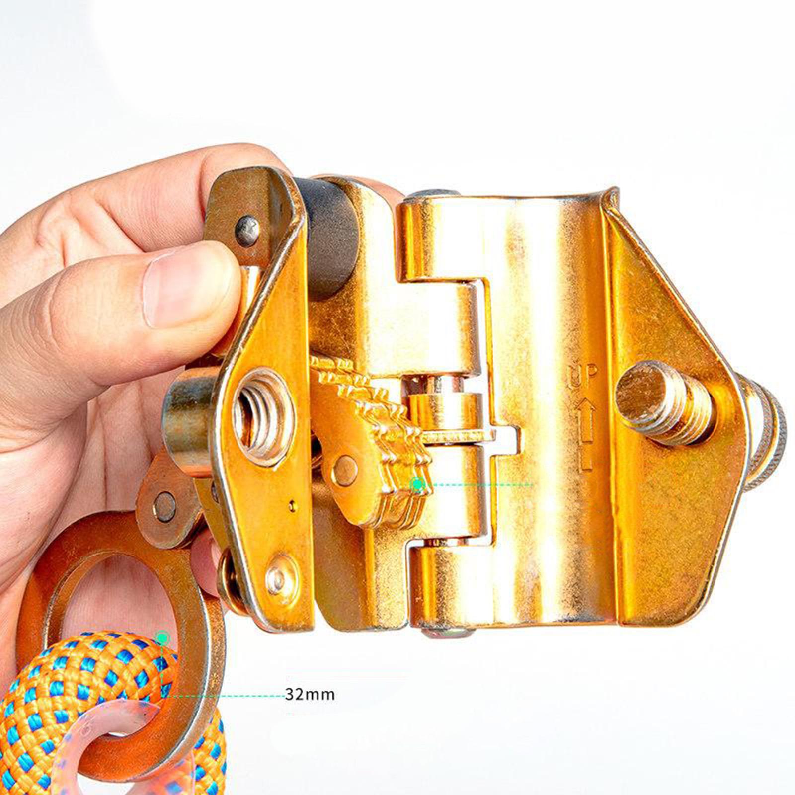 Climbing Rope Grab 6KN Rope Fall Protector Caving Mountaineering Rope Cam Lock