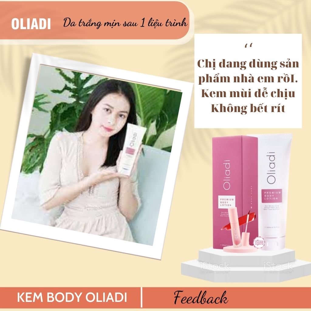 Kem Body Oliadi - Dưỡng Trắng Toàn Thân 200ml