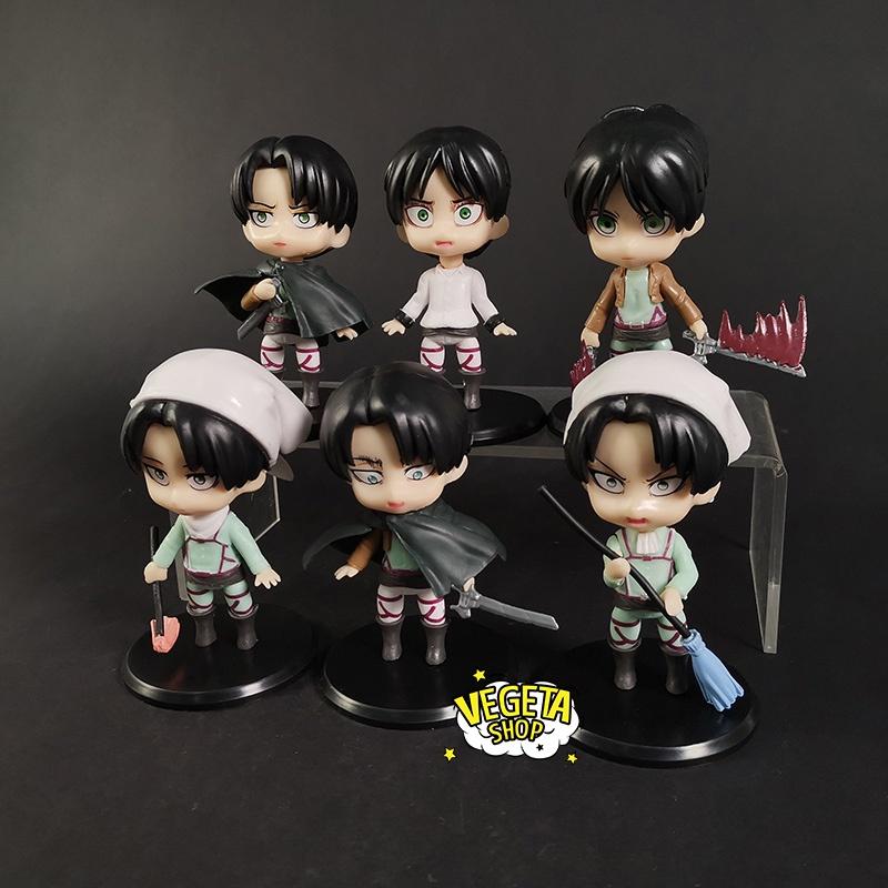 Mô hình Attack On Titan - AOT - Đại chiến Titan - Eren Yeager &amp; Levi Ackerman - Cao 10cm - Attack On Titan - Bán lẻ