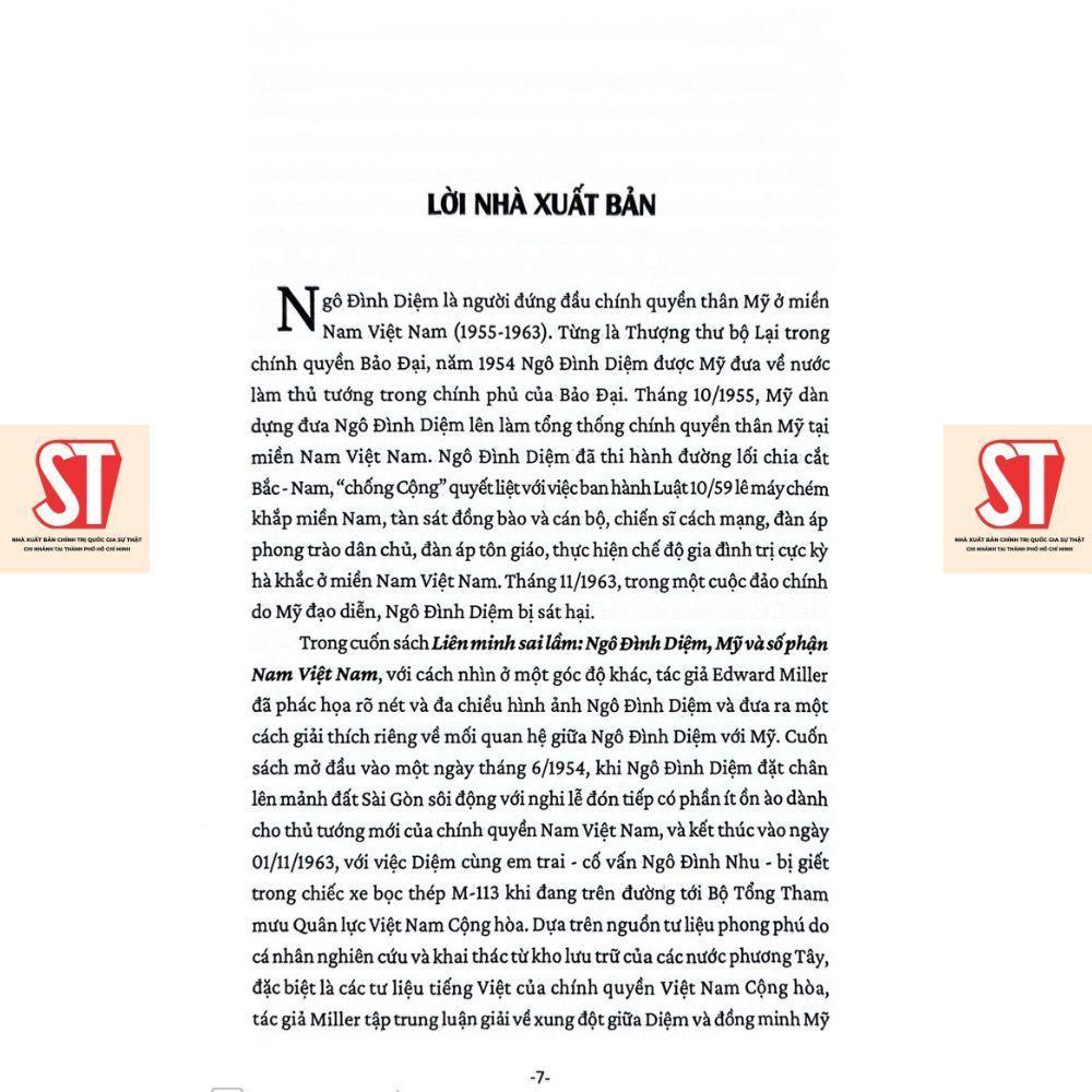Sách - Liên Minh Sai Lầm - Ngô Đình Diệm, Mỹ Và Số Phận Nam Việt Nam - NXB Chính Trị Quốc Gia