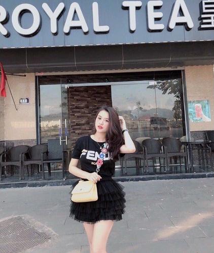 Chân váy ren 5 tầng xếp ly ngắn tiểu thư