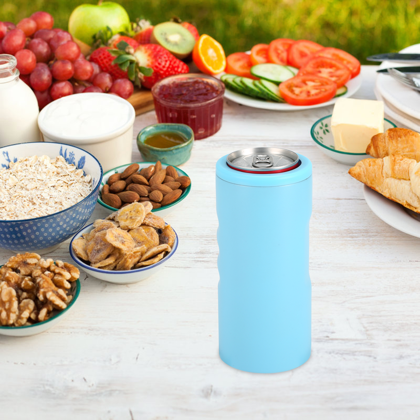 Lót Lon Nước Cao Su 2 Lớp Cách Nhiệt Bằng Thép Không Gỉ