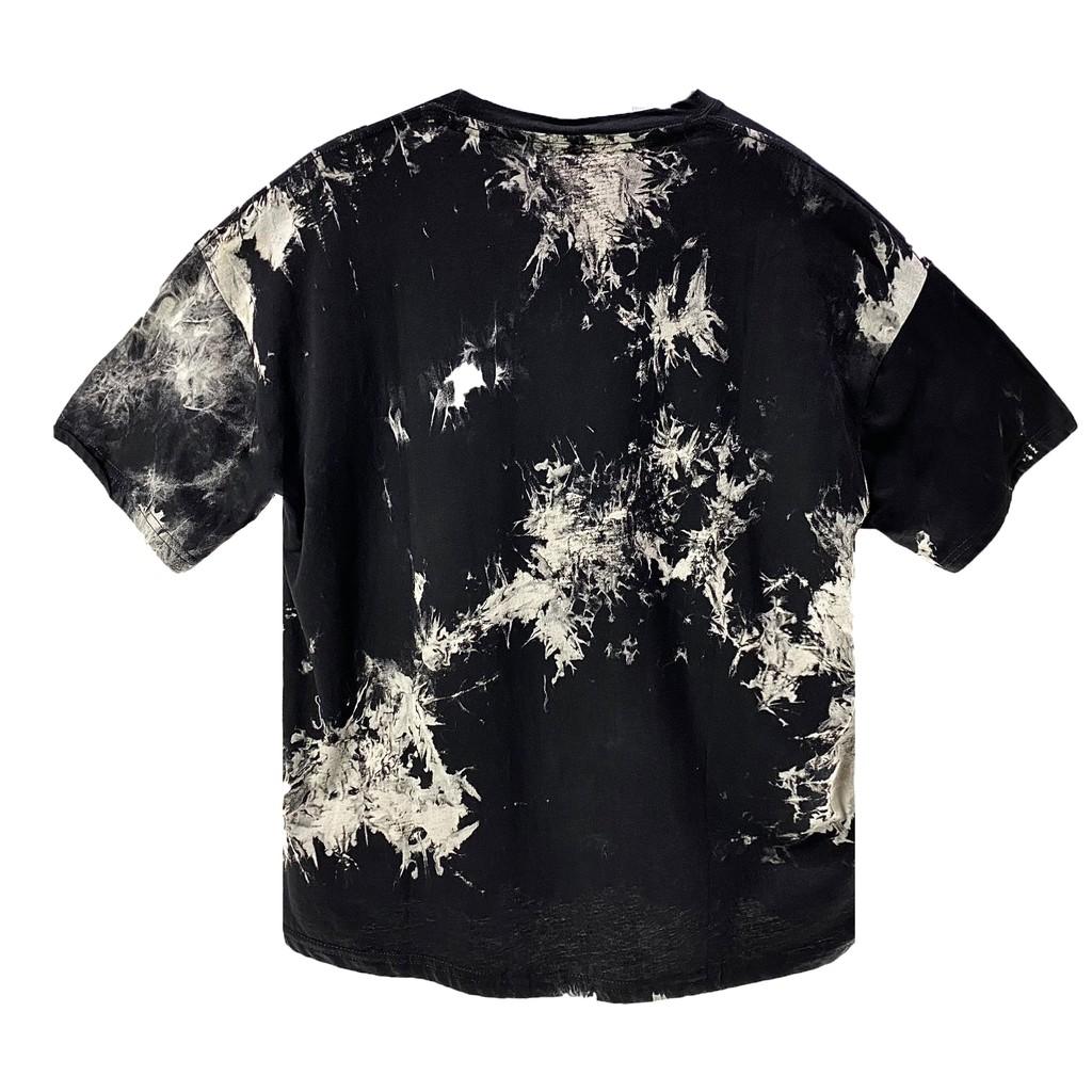 Áo Phông Nam Nữ 12.DESTINY Chi Tiết Tie Dye Loang Đỏ - Đen và Trắng Đen Chất Liệu Cotton Premium