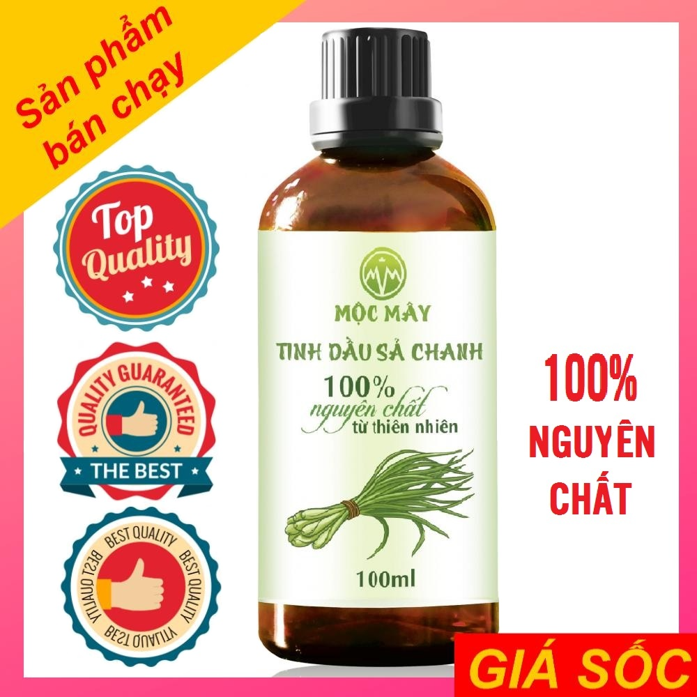 Tinh dầu Sả Chanh Mộc Mây - Xuất khẩu Châu Âu, nguyên chất 100% từ thiên nhiên, xông phòng, khử mùi, thơm phòng, đuổi muỗi, thư giản