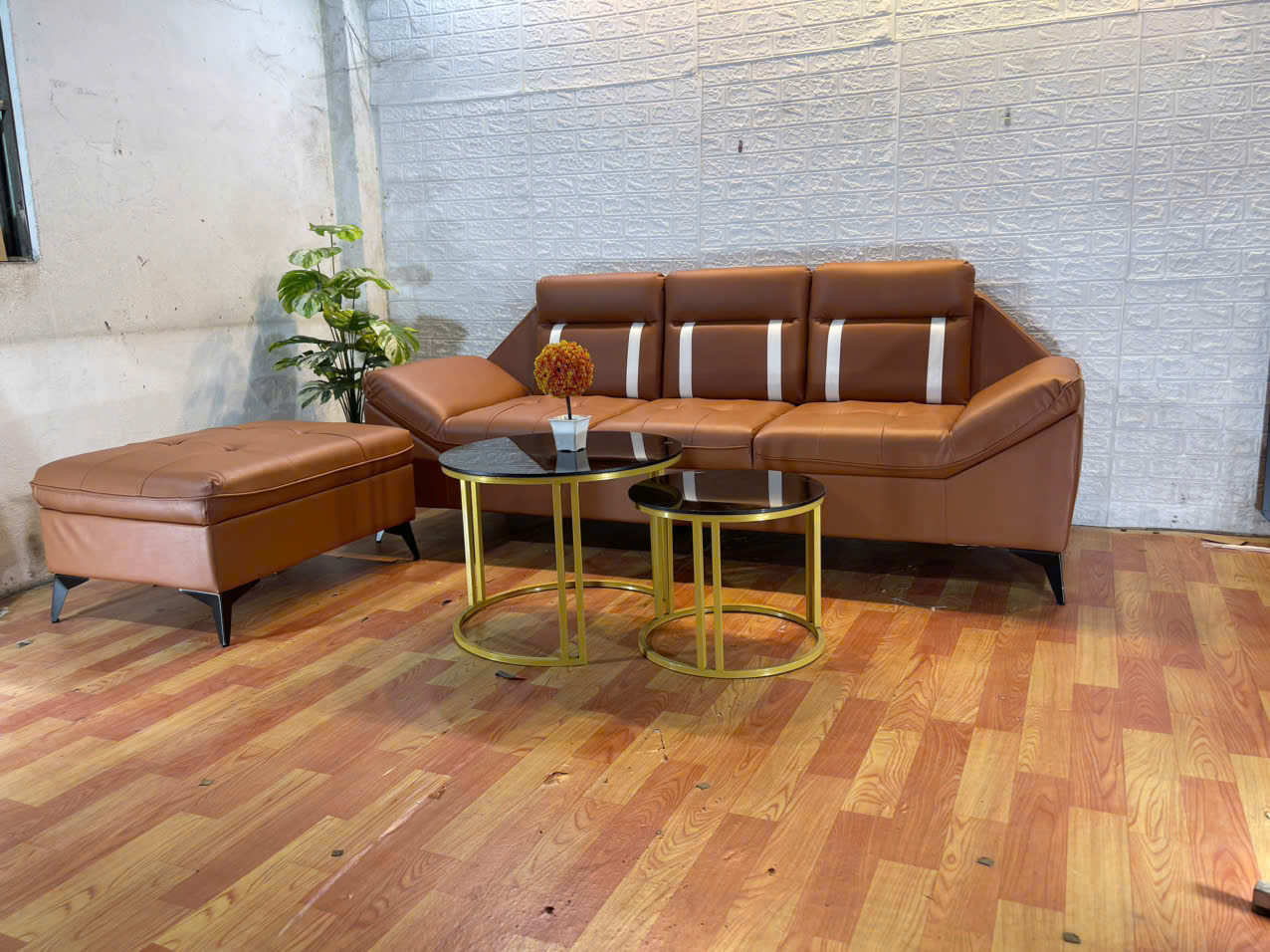 Sofa băng 2m kèm đôn nệm Juno sofa HLMCT màu lựa chọn kèm bàn như hình