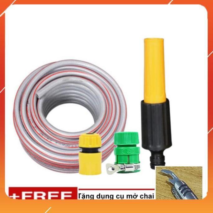 Bộ dây vòi xịt bơm nước tưới rửa , tăng áp 3 lần, loại 20m 206622-5 cút sập+ mở chai