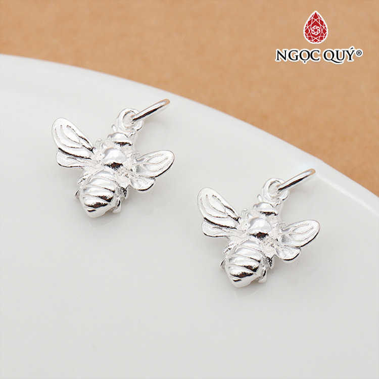 Charm bạc treo hình con ong - Ngọc Quý Gemstones