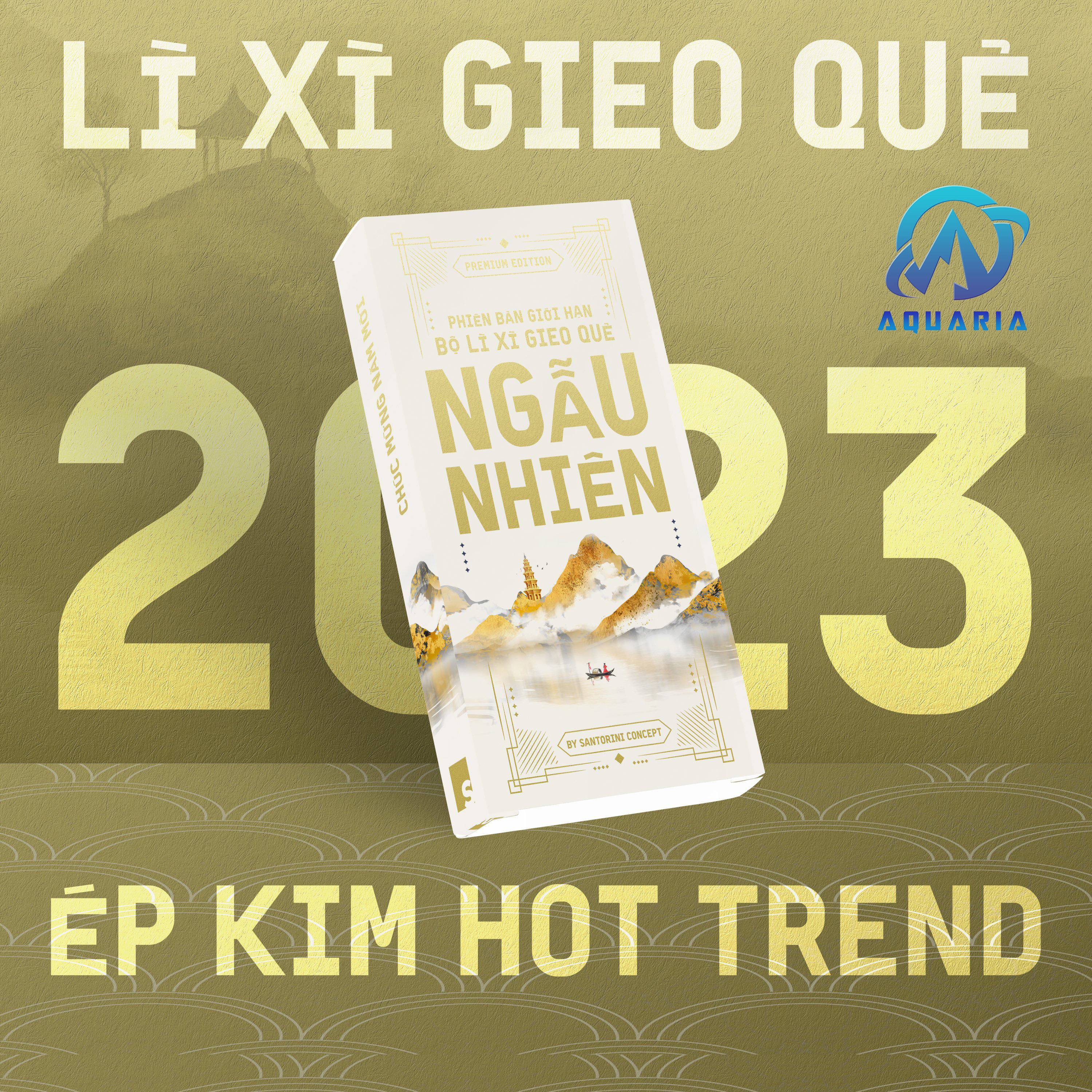 Set Lì Xì Que Gieo Quẻ Phát Lộc Tết 2023 Quý Mão Ép Kim Hot Trend 21 Thẻ Kèm Hộp Đựng Quà Tặng Độc Đáo