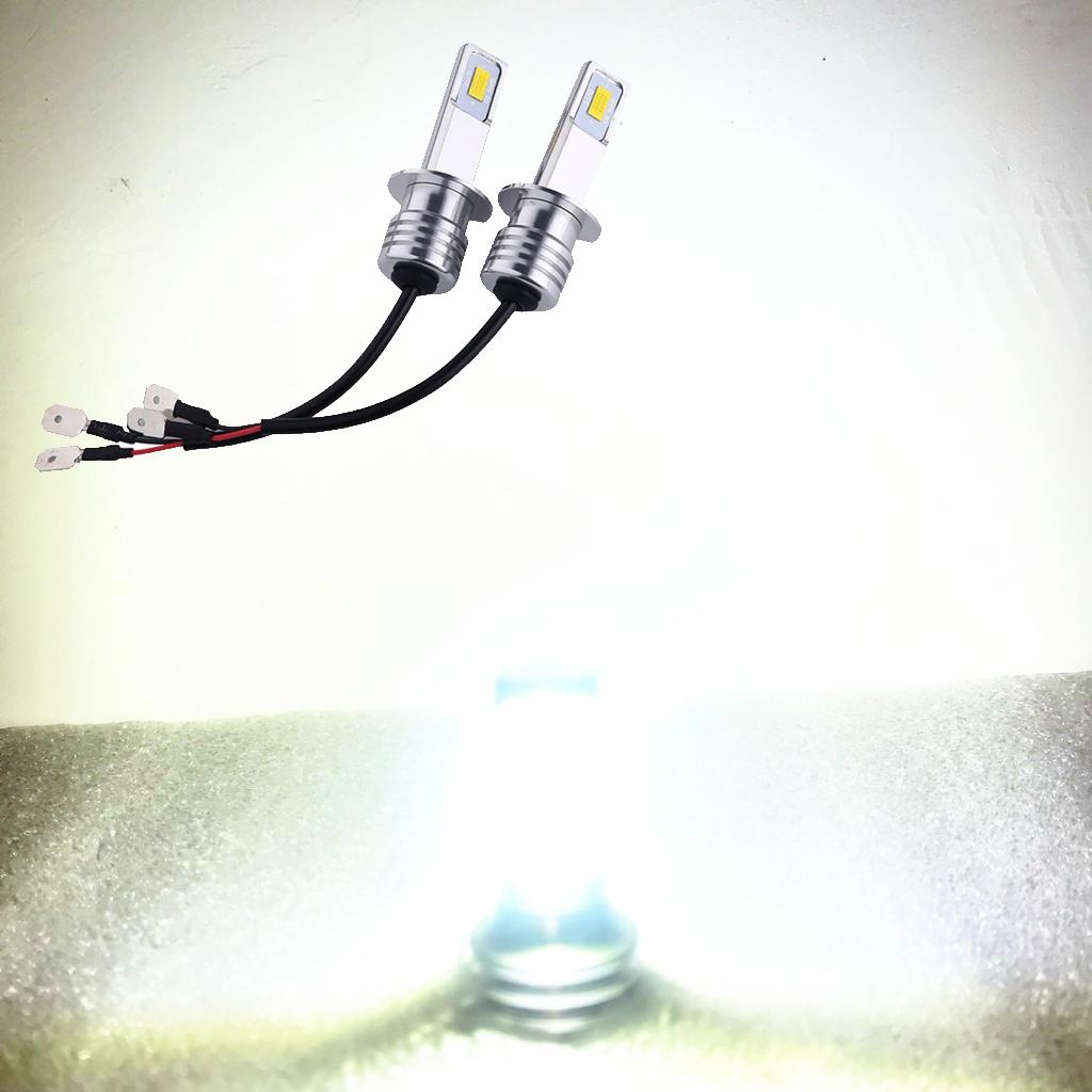 White MINI LED Headlight Bulb Conversion Kit 4000LM 6000K Hi/Lo Beam Lamp H1