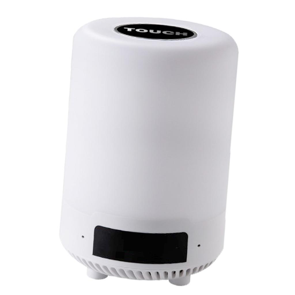 Wireless Colorful Night Light Lamp Bluetooth Speaker Alarm Clock Black