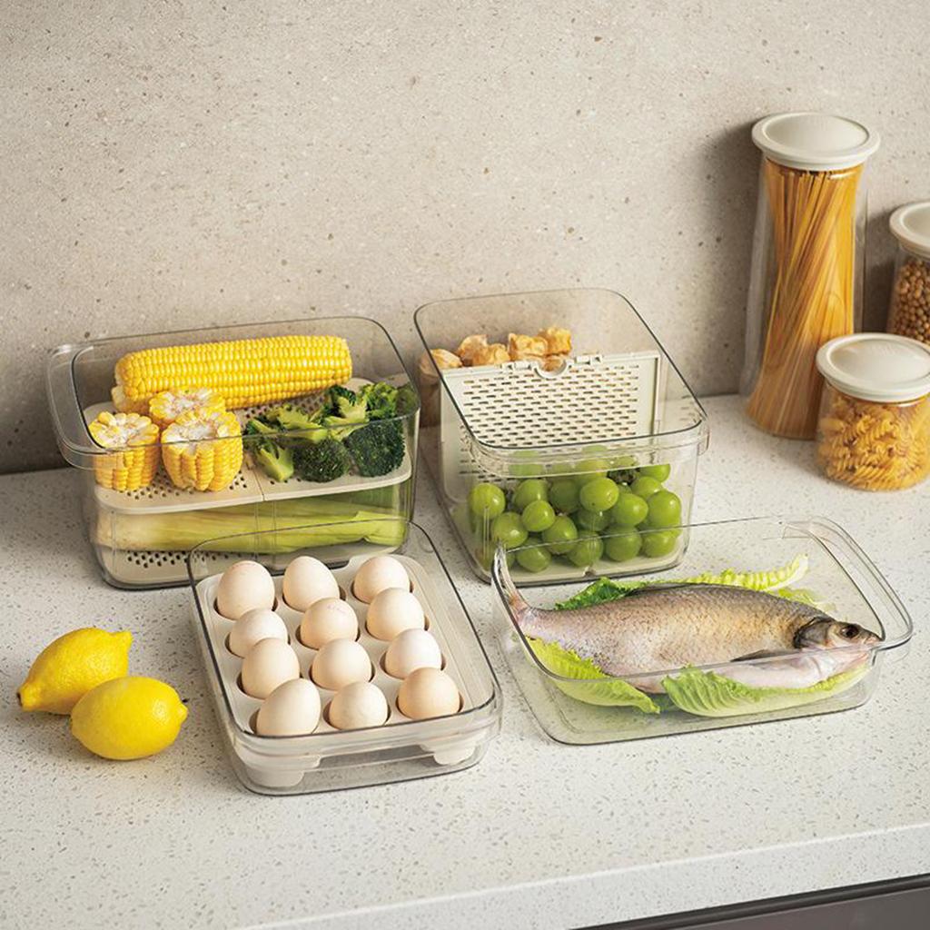 Storage Plastic Lids BPA Free Leak Proof Food Container Clear