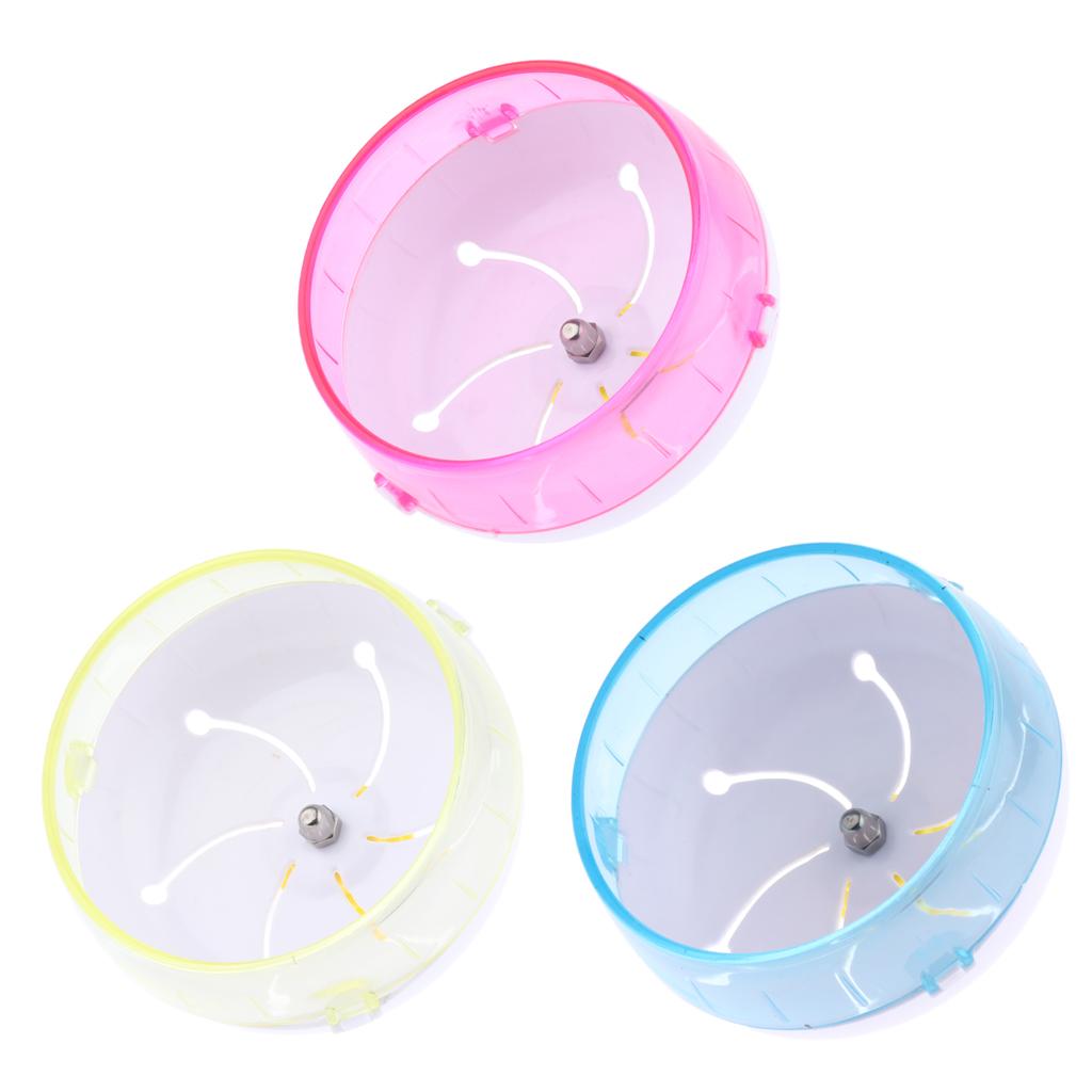 Hamster Mouse Rat Exercise Toys Plastic Silent Running Spinner Wheel Pink