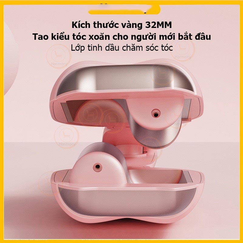 Máy Uốn Tóc Gợn Sóng Xoăn Size 32mm Máy Bấm Tóc Hình Móng Vuốt Mèo Dễ Thương