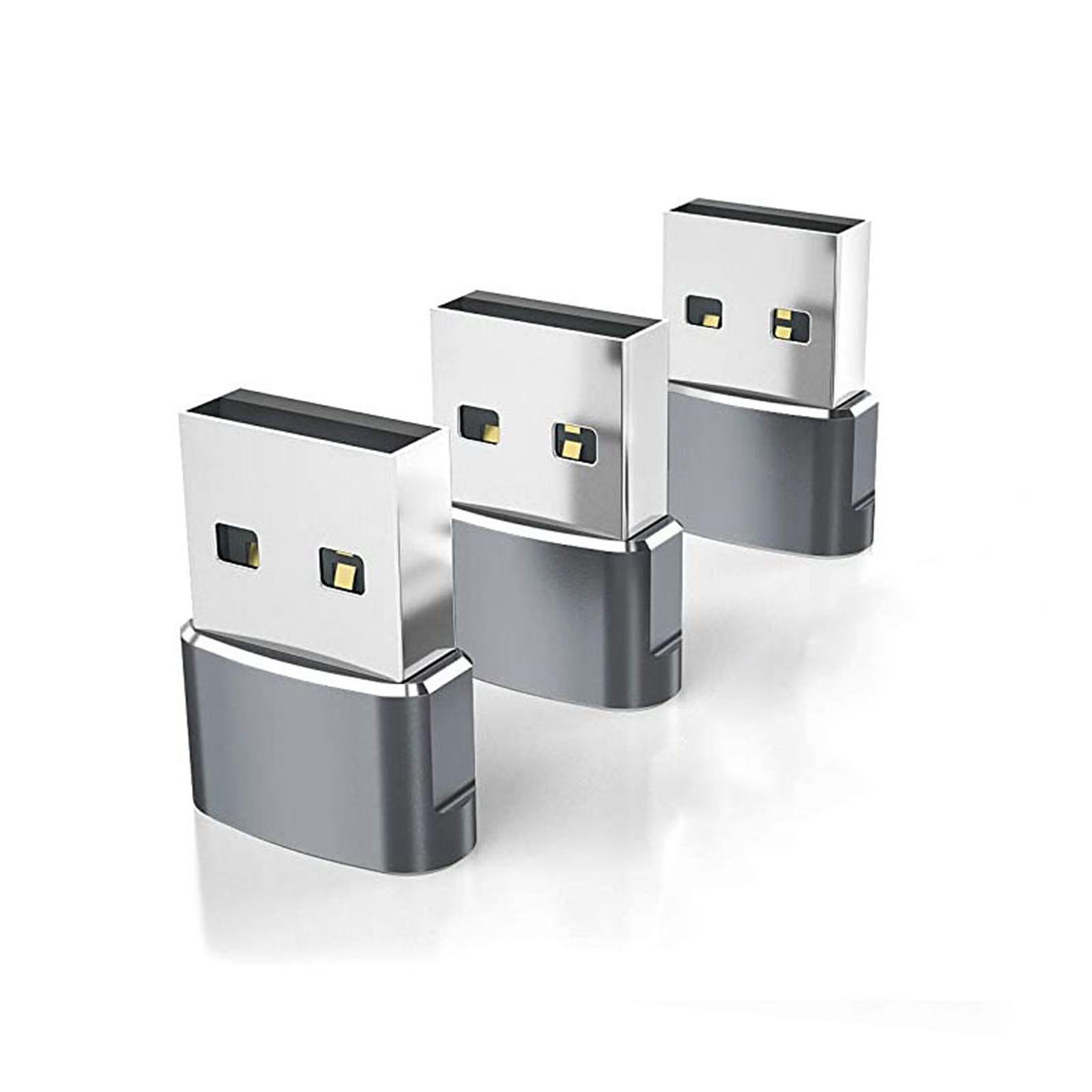 3 Pieces Type-.1 to USB 2.0 Adapter Plug Transfer Female to Male for Laptop
