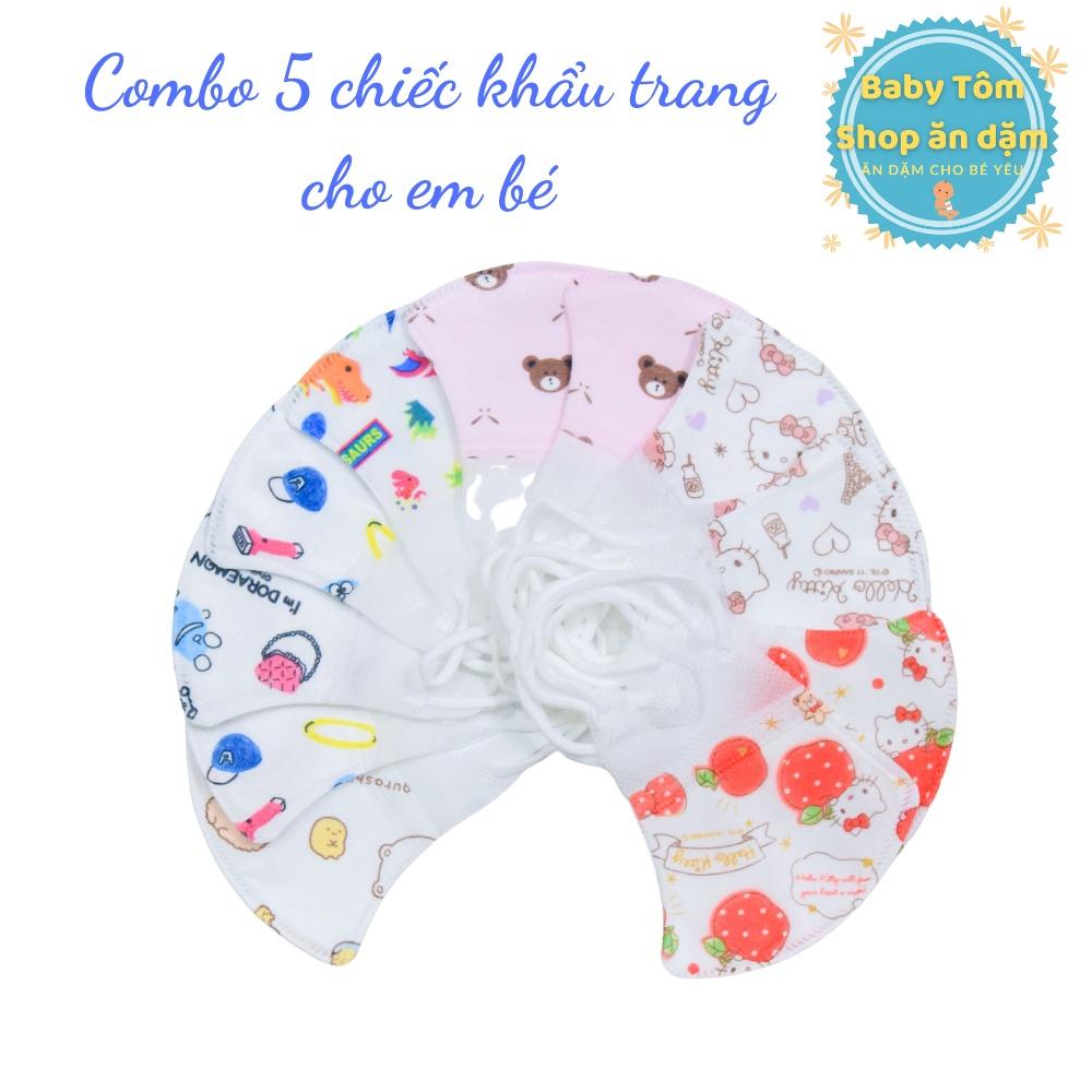 Combo 5 chiếc khẩu trang cho em bé